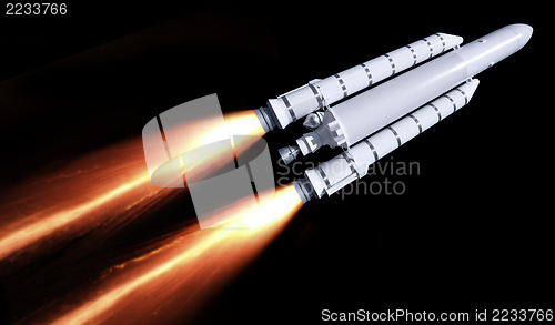 Image of flying rocket