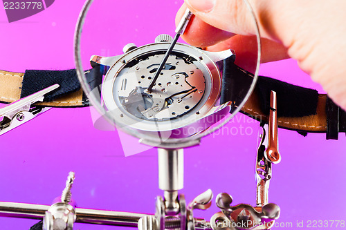 Image of Watch repairing operation