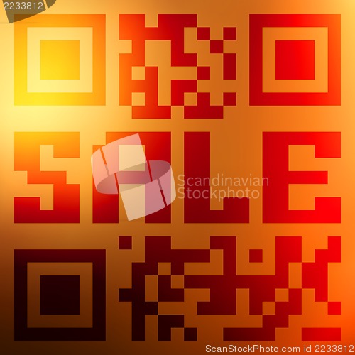 Image of QR code for item in sale. EPS 10