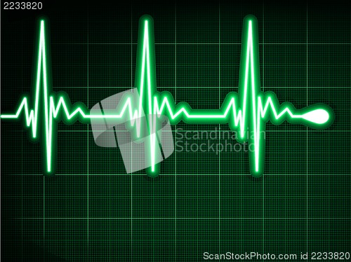 Image of Green heart beat. Ekg graph. EPS 8