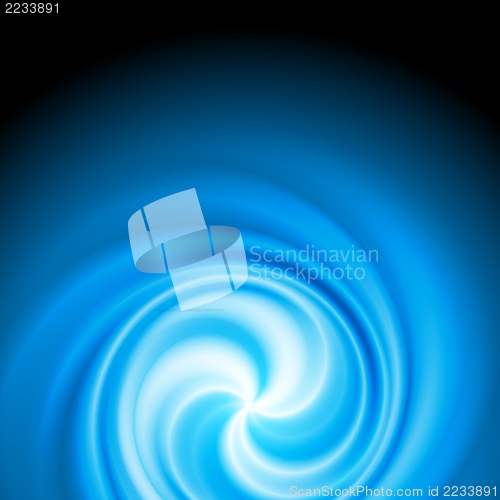 Image of Bright blue swirl background
