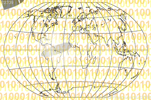 Image of Binary Code and World