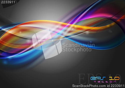 Image of Multicolored vector waves