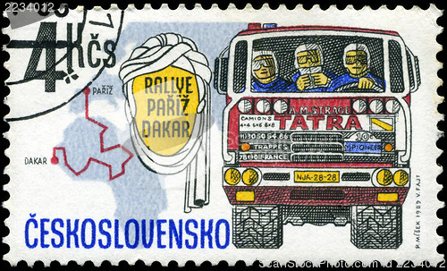 Image of CZECHOSLOVAKIA - CIRCA 1989: A Stamp printed in Czechoslovakia d