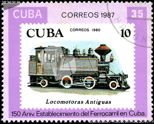 Image of CUBA - CIRCA 1987: A Stamp printed in the Cuba shows antique loc