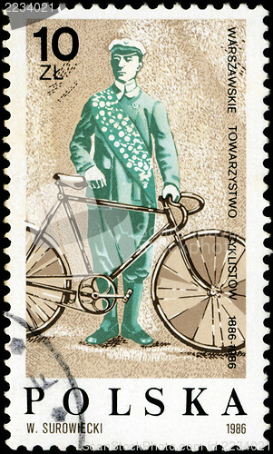 Image of POLAND - CIRCA 1986: A stamp printed in Poland devoted 100 years