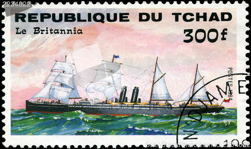 Image of REPUBLIC OF CHAD - CIRCA 1984: A stamp printed in Republic of Ch