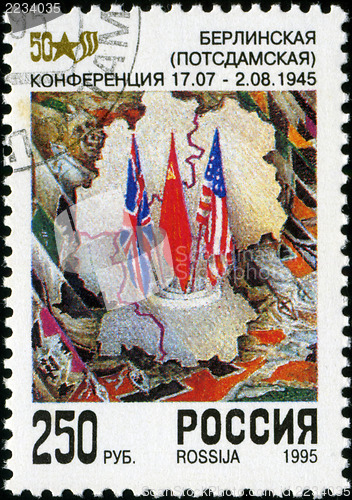 Image of RUSSIA - CIRCA 1995: A stamp printed by the Russia Post is entit