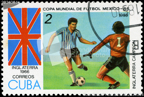 Image of CUBA - CIRCA 1985: Stamp, printed in Cuba showing world champion