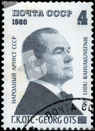 Image of USSR - CIRCA 1980 : A stamp printed in USSR shows Georg Ots (192