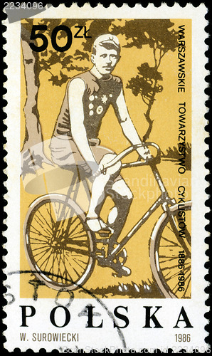 Image of POLAND - CIRCA 1986: A stamp printed in Poland devoted 100 years