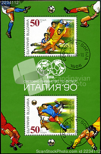 Image of BULGARIA - CIRCA 1990: A post stamp printed in Bulgaria, shows f