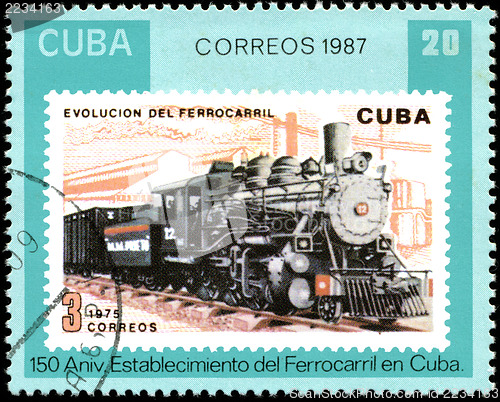 Image of CUBA - CIRCA 1987: A Stamp printed in the Cuba shows antique loc