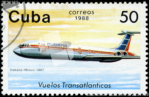 Image of CUBA - CIRCA 1988: A Stamp printed in CUBA shows image of the ai