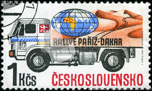 Image of CZECHOSLOVAKIA - CIRCA 1989: A Stamp printed in Czechoslovakia d