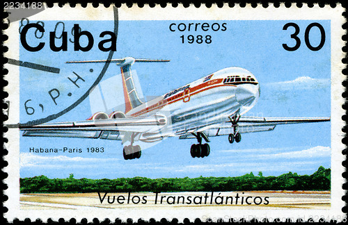 Image of CUBA - CIRCA 1988: A Stamp printed in CUBA shows image of the ai