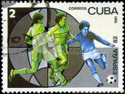 Image of CUBA - CIRCA 1981: A stamp printed in the CUBA, image is devoted