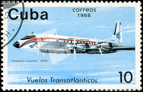 Image of CUBA - CIRCA 1988: A Stamp printed in CUBA shows image of the ai