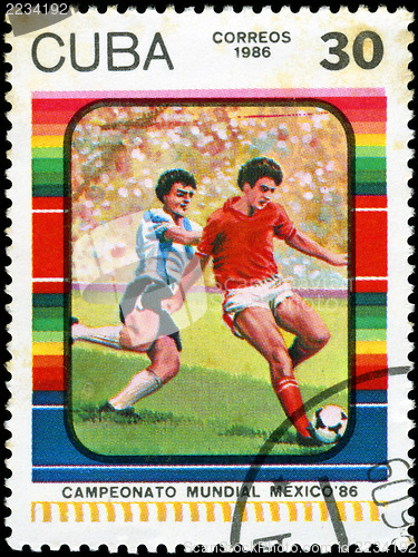 Image of CUBA - CIRCA 1985: Stamp, printed in Cuba showing world champion