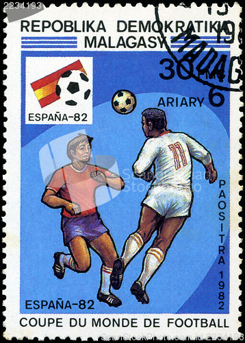 Image of MALAGASY - CIRCA 1982: A post stamp printed in Malagasy shows sh