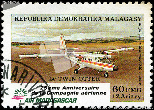 Image of REPUBLICA MALAGASY - CIRCA 1987: A stamp printed in Malagasy (Ma