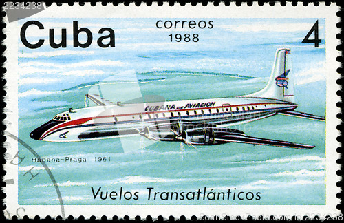 Image of CUBA - CIRCA 1988: A Stamp printed in CUBA shows image of the ai