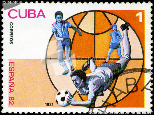 Image of CUBA - CIRCA 1981: A stamp printed in the CUBA, image is devoted