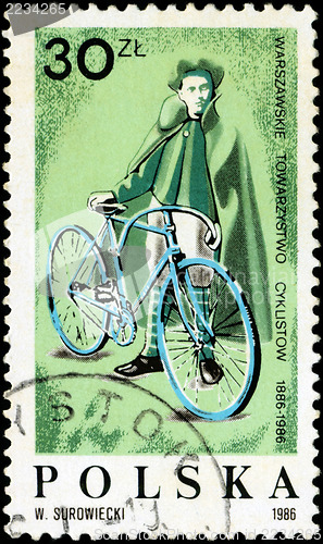 Image of POLAND - CIRCA 1986: A stamp printed in Poland devoted 100 years