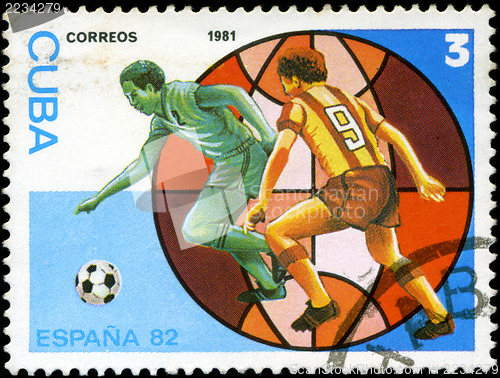 Image of CUBA - CIRCA 1981: A stamp printed in the CUBA, image is devoted