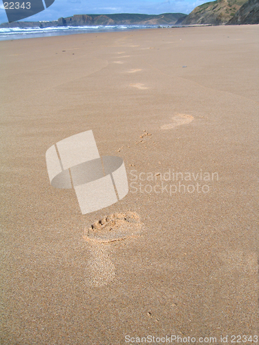 Image of Footsteps in the sand