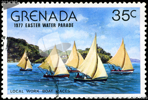 Image of GRENADA - CIRCA 1977: A stamp printed in Grenada issued for the 