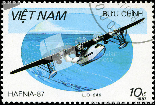 Image of VIETNAV - CIRCA 1987: A stam printed in Vietnam shows amphibian 