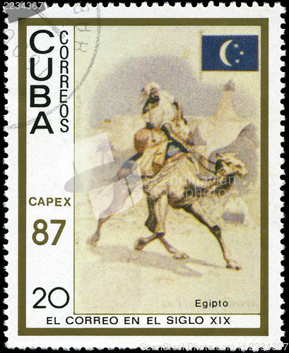 Image of CUBA - CIRCA 1987: A stamp printed in the Cuba, shows traditiona