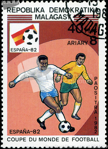 Image of MALAGASY - CIRCA 1982: A post stamp printed in Malagasy shows sh