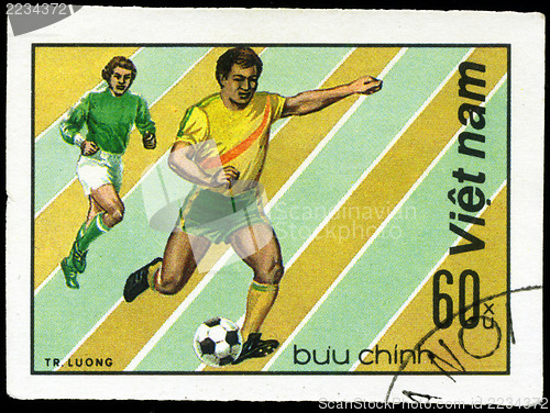 Image of VIET NAM - CIRCA 1982: A post stamp printed in Viet nam shows sh