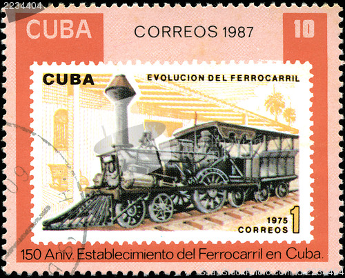 Image of CUBA - CIRCA 1987: A Stamp printed in the Cuba shows antique loc