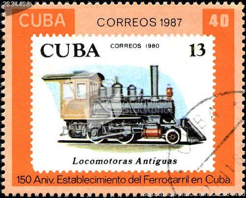 Image of CUBA - CIRCA 1987: A Stamp printed in the Cuba shows antique loc