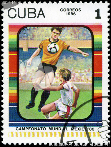 Image of CUBA - CIRCA 1985: Stamp, printed in Cuba showing world champion