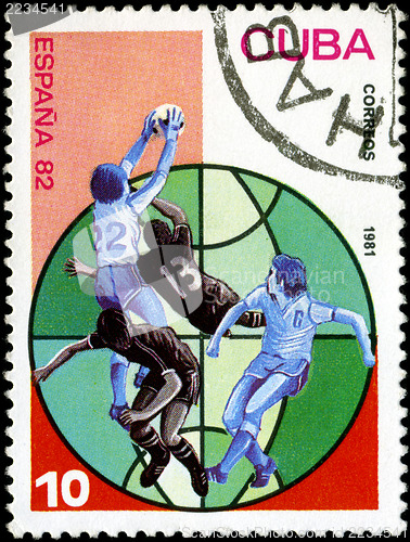 Image of CUBA - CIRCA 1981: A stamp printed in the CUBA, image is devoted