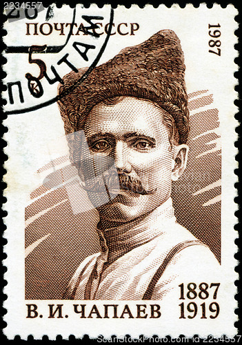 Image of USSR - CIRCA 1987: A stamp printed in USSR shows Vasily Ivanovic