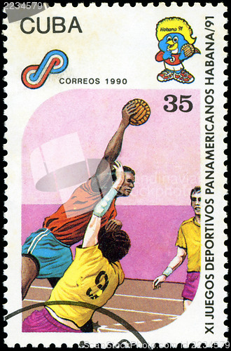 Image of CUBA - CIRCA 1990: A post stamp printed CUBA, 1991 Pan American 