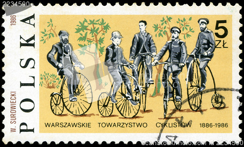 Image of POLAND - CIRCA 1986: A stamp printed in Poland devoted 100 years