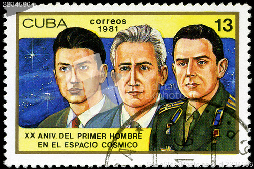 Image of CUBA - CIRCA 1981: a stamp printed in the Cuba shows Konstantin 