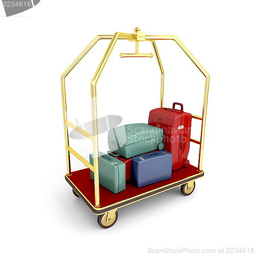 Image of Hotel luggage cart