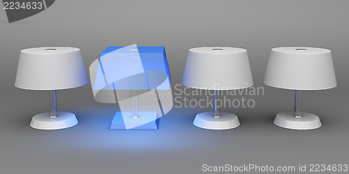 Image of Unique blue lamp