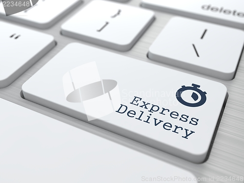 Image of Delivery Concept. Button "Express Delivery".