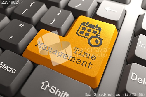 Image of Keyboard with "Time Management" Button.