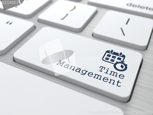 Image of Management Concept. Button "Time Management".