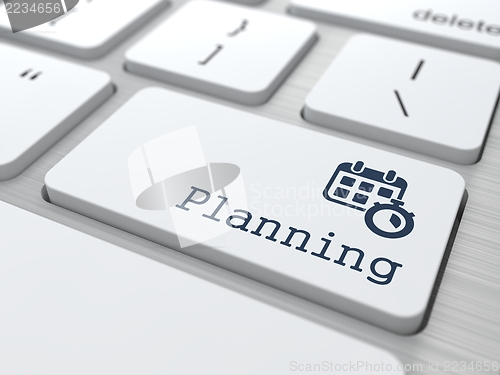 Image of Business Concept. Button "Planning".