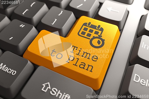 Image of Keyboard with "Time to Plan" Button.